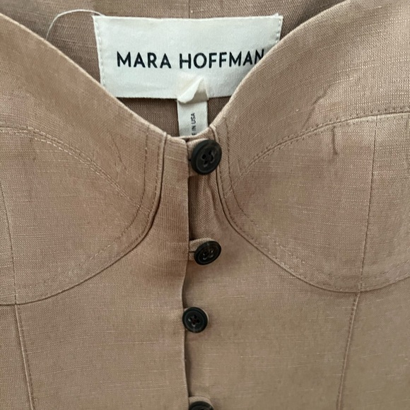 Mara Hoffman Lola Bustier Corset Top in Khaki - Picture 6 of 7